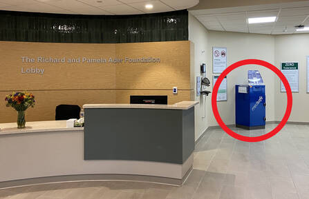 A medsafe take-back box in the SVMC lobby
