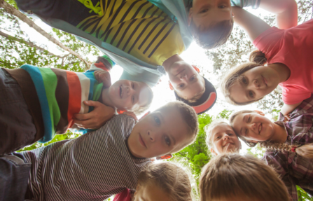 A group of children at camp
