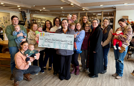 SVMC's Baby Cafe program accepts a grant from Heritage Family Credit Union's Foundation.