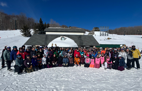 Participants in the 2025 Mom's Day Off at Bromley Mountain